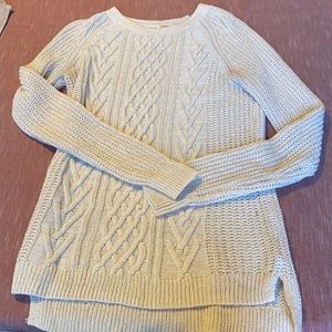 Off white sweater with gold glitter